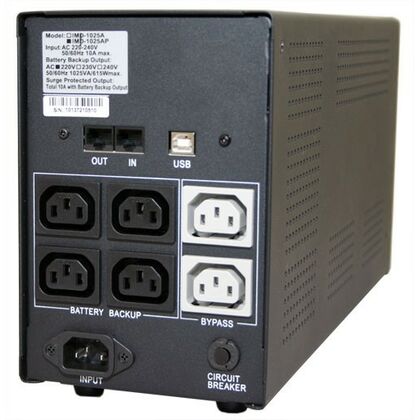 ИБП Powercom IMD-1200AP 1200VA/ 720W, LCD, AVR, 4 поддерживающие + 2 фильтрующие IEC320-C13, USB, RJ-45 (Аккумулятор 2*12В/ 7.2Ач)